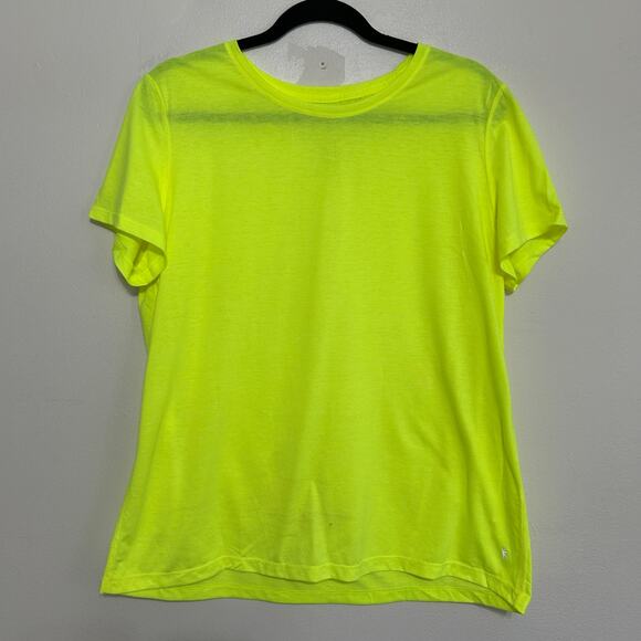 Danskin Now Tops - Danskin Now Dri More Neon Yellow Semi Fitted Tee XXL